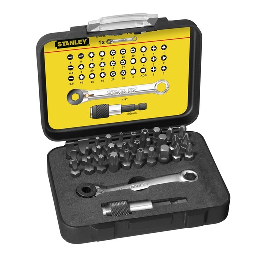 STANLEY® 1/4 in. Drive Bits (25mm) and Magnetic Bit Holder With Lock-Ring Set (32 pc.)