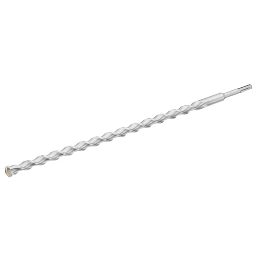 STANLEY STA54132 masonry drill bit, silver, spiral design, angled side view on white background.