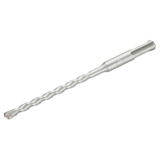 STANLEY STA54152 silver SDS-Plus masonry drill bit, side angle, spiral flute design.
