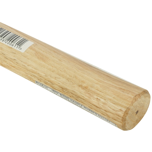 STANLEY STHT57527-8 wooden mallet handle, close-up side angle on white background.