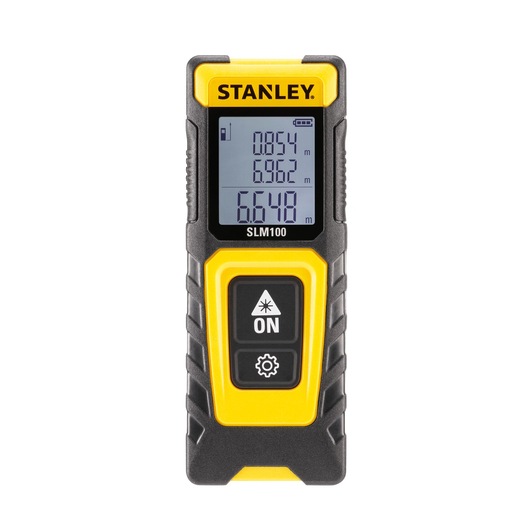 Stanley Slm100 Laser Distance Measurer Front View.