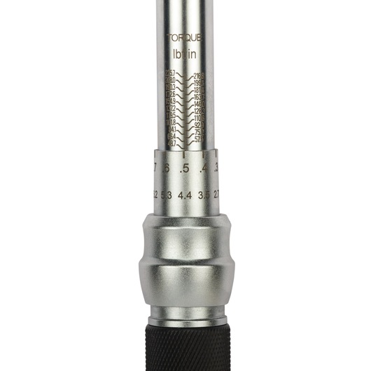 STANLEY STMT73587-8 torque wrench handle with measurement scale, close-up, tool category, on white background.