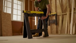 Video STANLEY® 450kg Folding Adjustable Height and Width Sawhorse (Pair)
